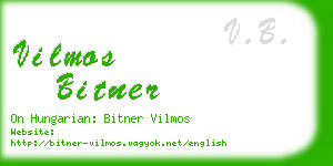 vilmos bitner business card